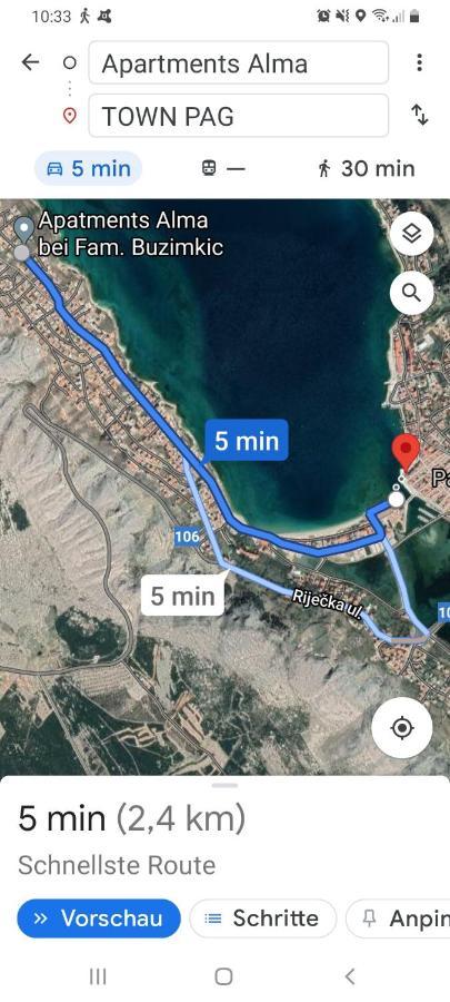 Apartments Alma Pag Town Εξωτερικό φωτογραφία